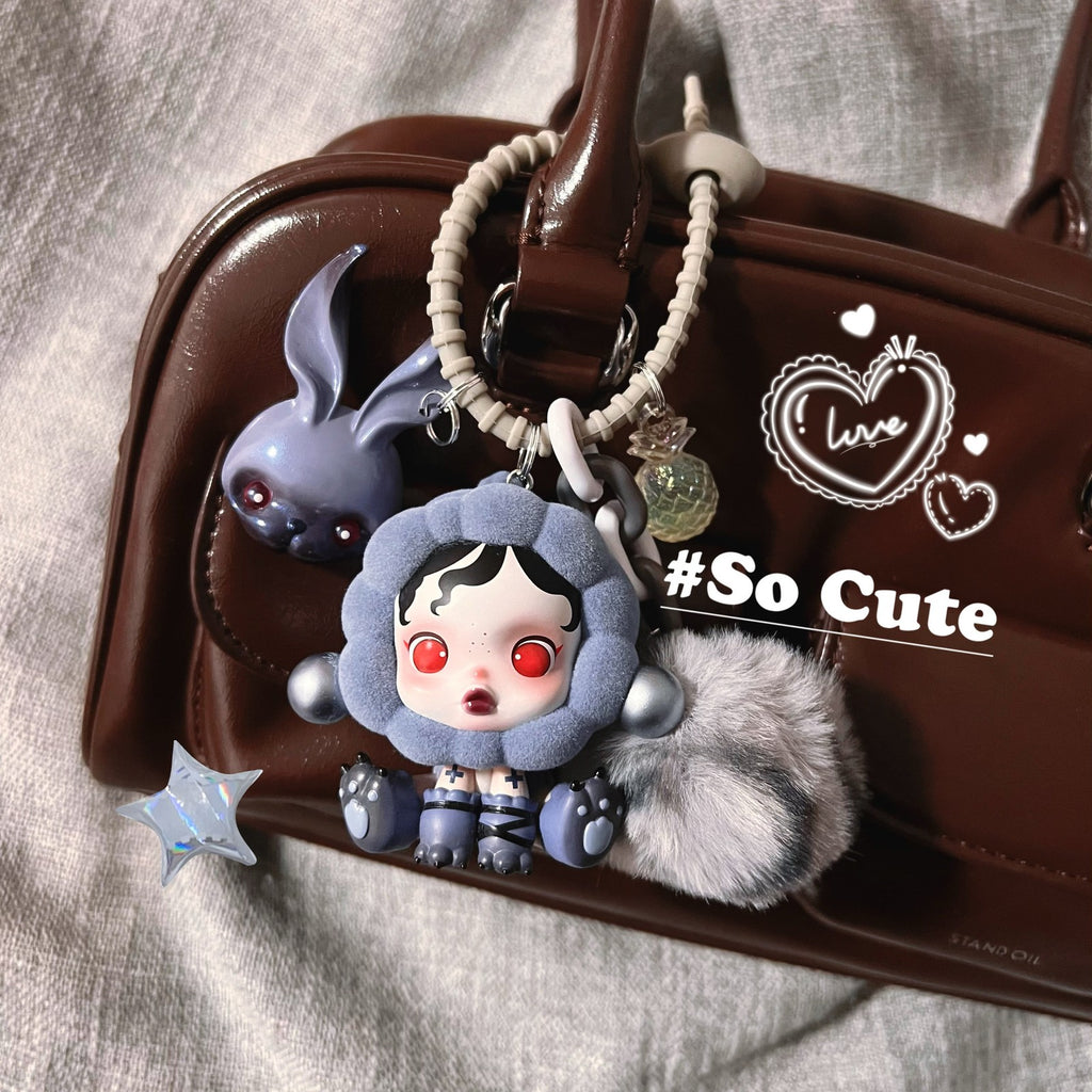 Limited Genuine Skullpanda DIY Keychain Ornament Handmade Full Series