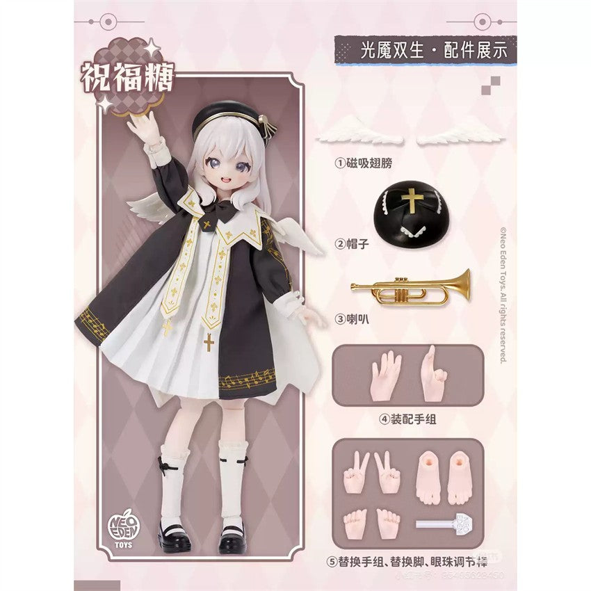 Neo Eden Angel & Demon Confirmed 8.6In Bjd Doll Confirmed Figure Box Authentic