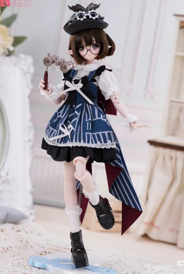Authentic Come4Free Minty Feather Fog Poem 22cm/8.6In Dressable BJD Action Figure