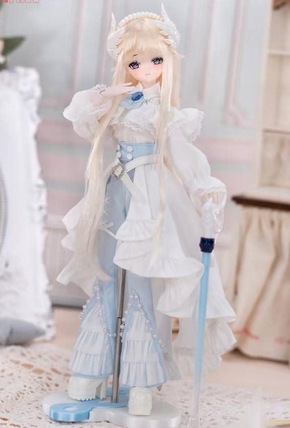 Authentic Come4Free Minty Feather Fog Poem 22cm/8.6In Dressable BJD Action Figure