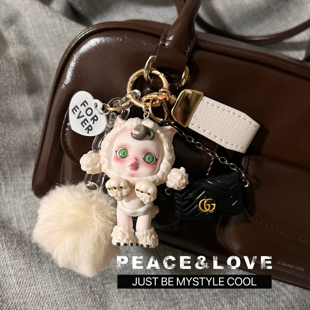 Limited Genuine Skullpanda DIY Keychain Ornament Handmade Full Series