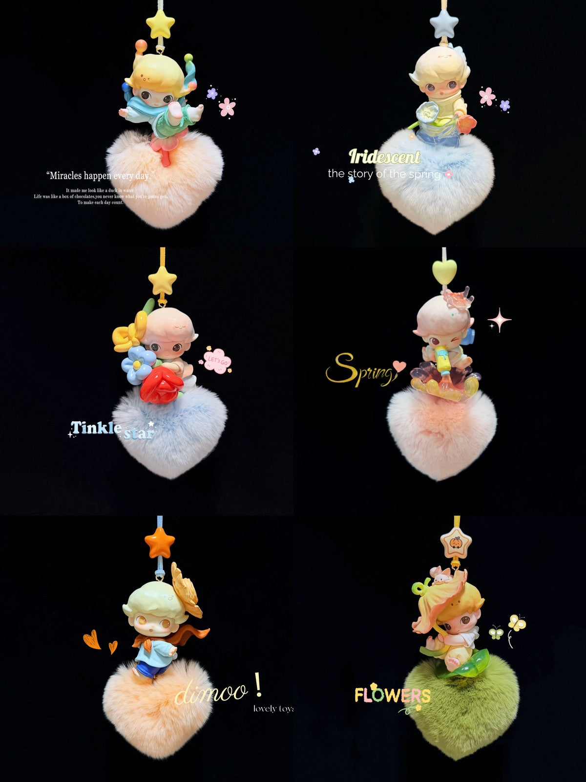 Genuine Limited Dimoo DIY Rearview Mirror Ornament Handmade Full Series