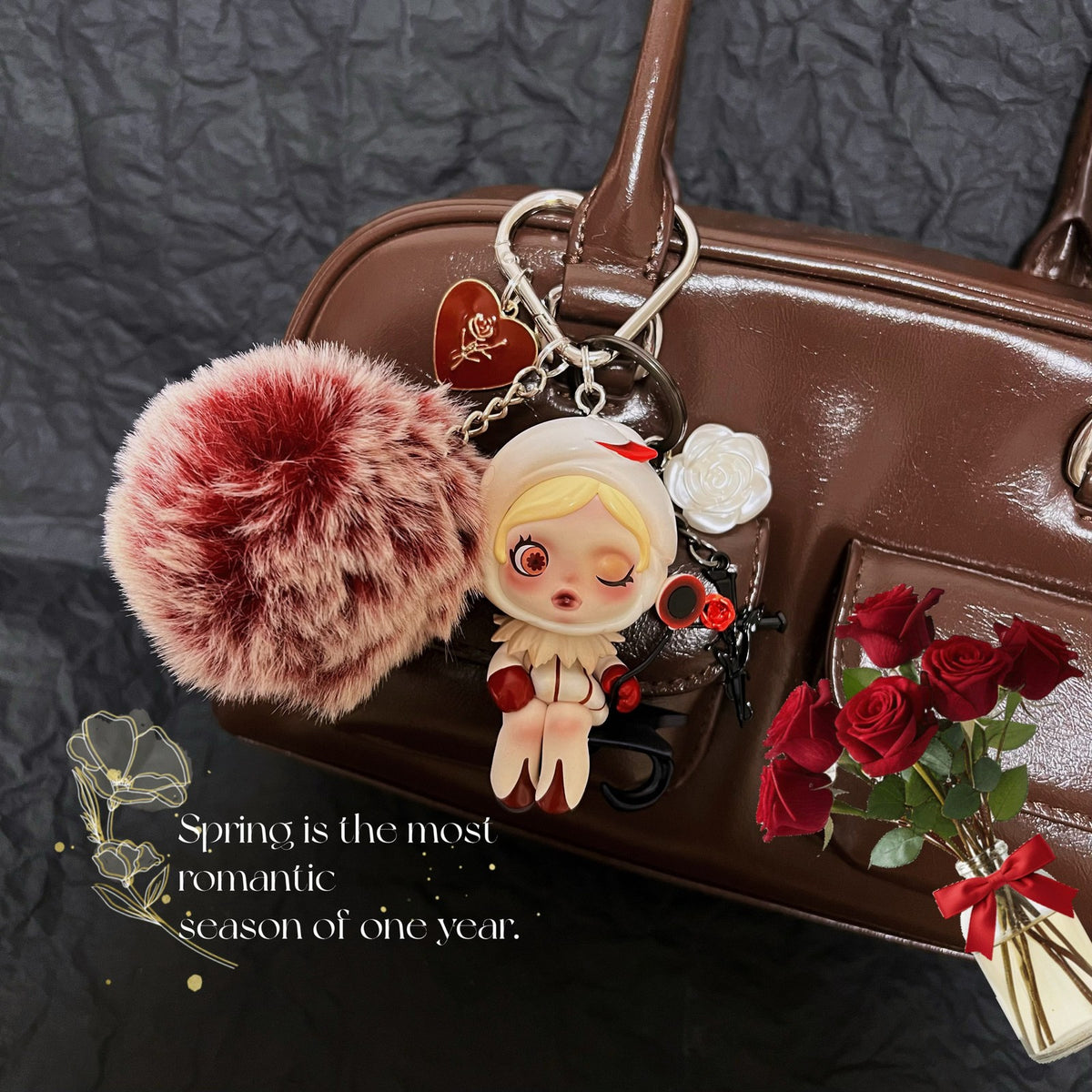 Limited Genuine Skullpanda DIY Keychain Ornament Handmade Full Series