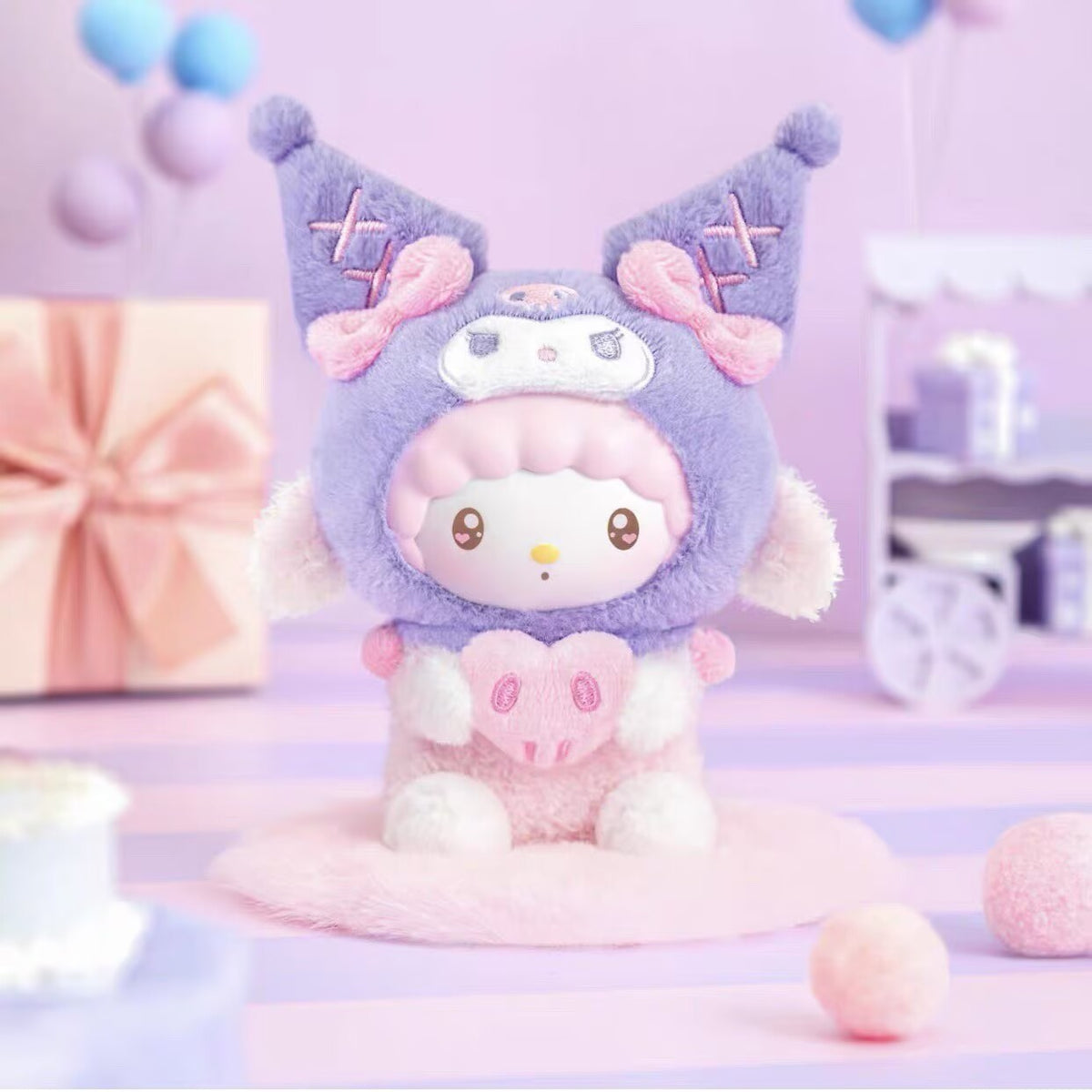 Authentic TOPTOY Sanrio Kuromi Party Vinyl Plush Figure Toy Confirmed Blind Box