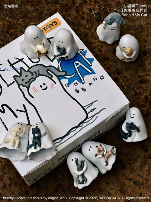 52TOYS Ghody Behold My Cat Series Blind Box Confirmed Authentic Figure Ghost