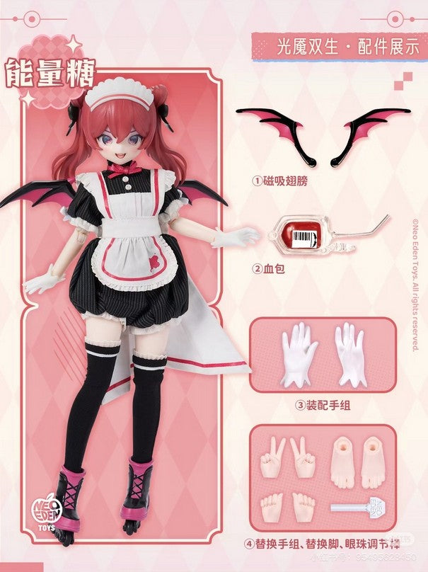 Authentic Neo Eden Energy Ver Angel & Demon 8.6" BJD Doll Dressable Action Figure
