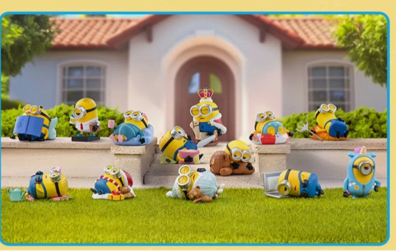 Authentic Minions Lazy Every Day Series Confirmed Blind Box Figure Toy Art Gift