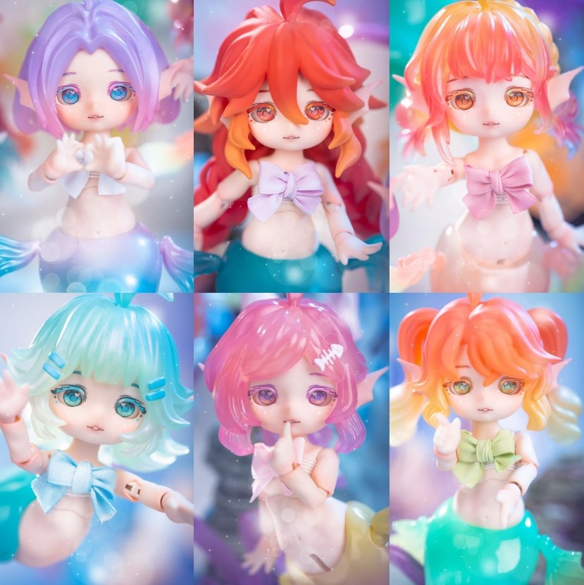 Authentic Lucky Doll Chu Chu Mermaid 19cm/7.4In Bjd Dressable Action Figure
