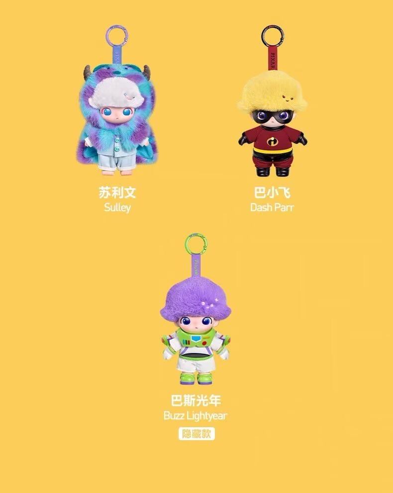 Authentic DIMOO WORLD x PIXAR Series Confirmed Figure Box