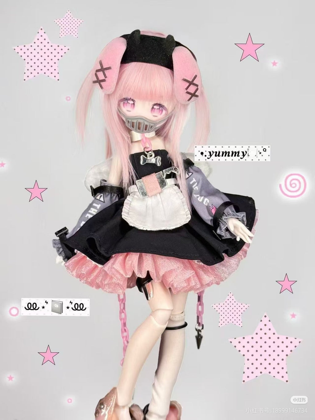Authentic Inedible's Doll Lovely Kwaidan 16.3cm/6.4" Bjd Doll Dressable Figure
