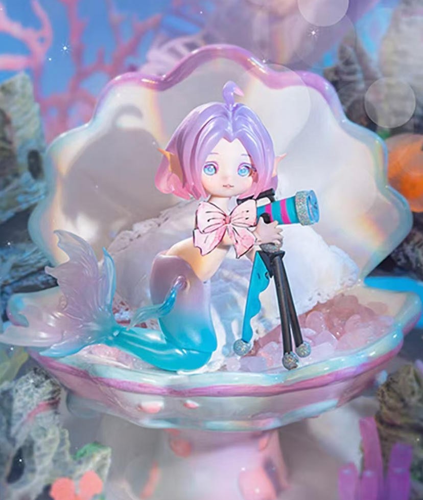 Authentic Lucky Doll Chu Chu Mermaid 19cm/7.4In Bjd Dressable Action Figure