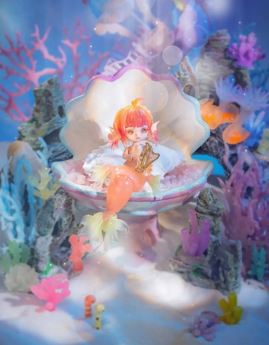 Authentic Lucky Doll Chu Chu Mermaid 19cm/7.4In Bjd Dressable Action Figure