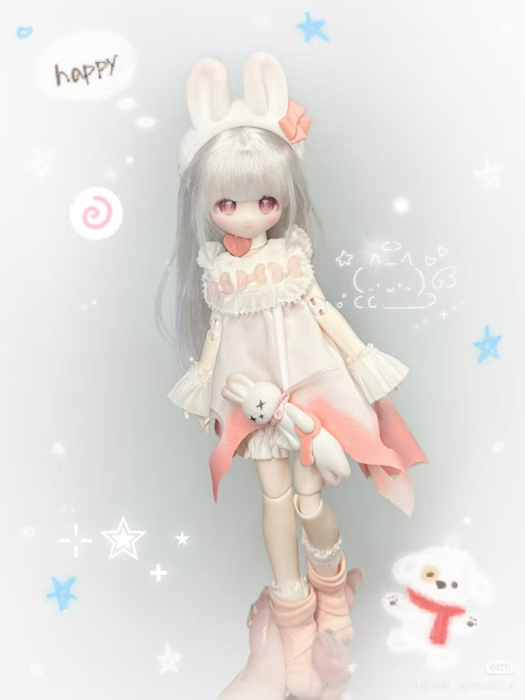 Authentic Inedible's Doll Lovely Kwaidan 16.3cm/6.4" Bjd Doll Dressable Figure