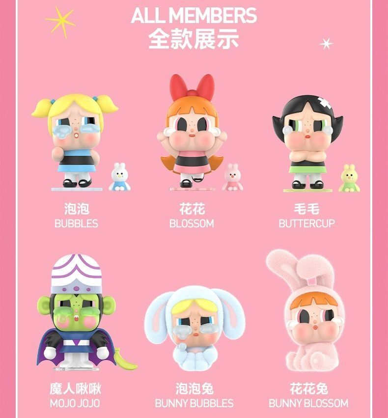 CRYBABY x The Powerpuff Girls Series Confirmed Figure Box Authentic